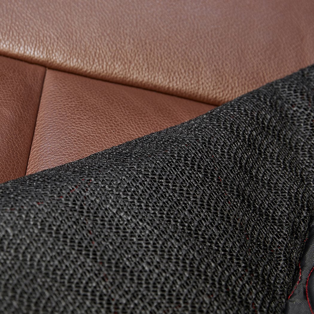 Premium waterproof pet seat cover for cars, featuring a zippered middle panel and anti-slip design, suitable for dogs and cats.