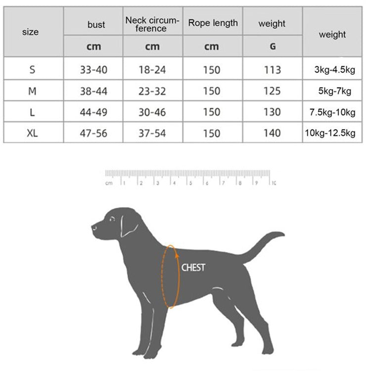 Reflective Pet Vest Harness with Traction Rope Set for Dogs and Cats, featuring breathable mesh fabric and adjustable straps for comfort and safety.