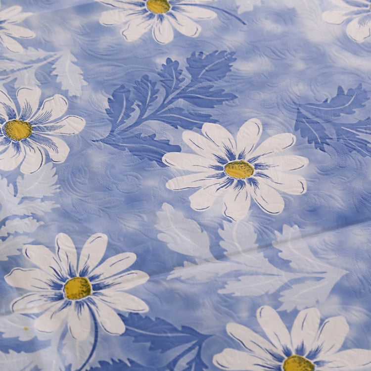 PEVA Oil&Water Resistant Coffee Table Tablecloth in round shape, showcasing its elegant design and durable material.