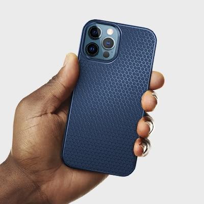 Slim soft TPU matte phone case for iPhone 12/12 Pro, showcasing its shockproof design and precise cutouts.