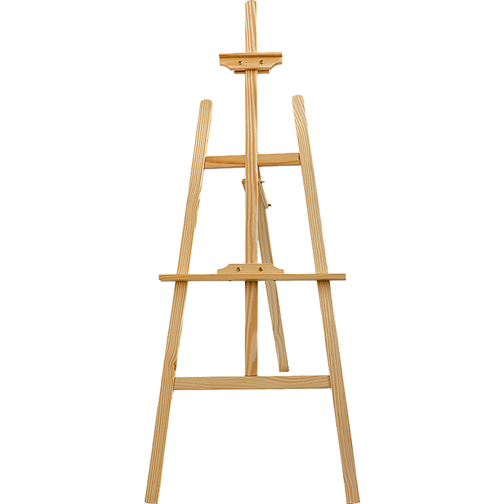 Pine Wood Easel with tripod stand, showcasing adjustable height and sturdy design, perfect for artists and art displays.
