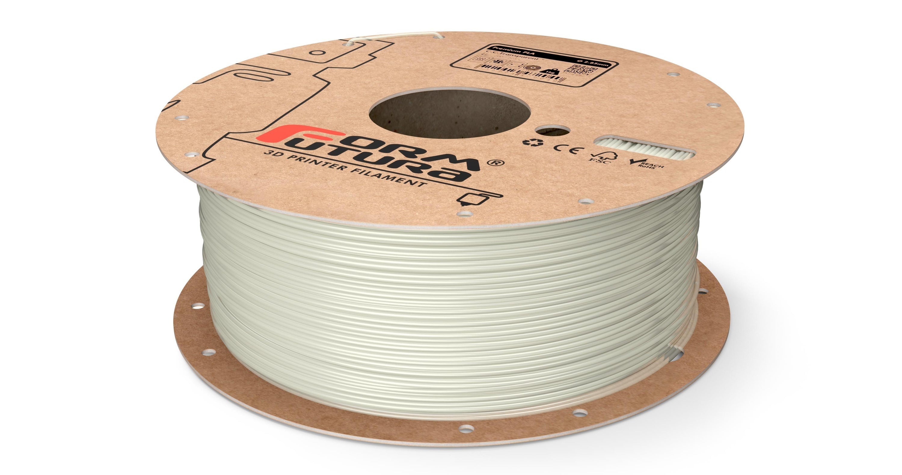 FormFutura Premium PLA filament spools in various colors, showcasing its high quality and eco-friendly properties.