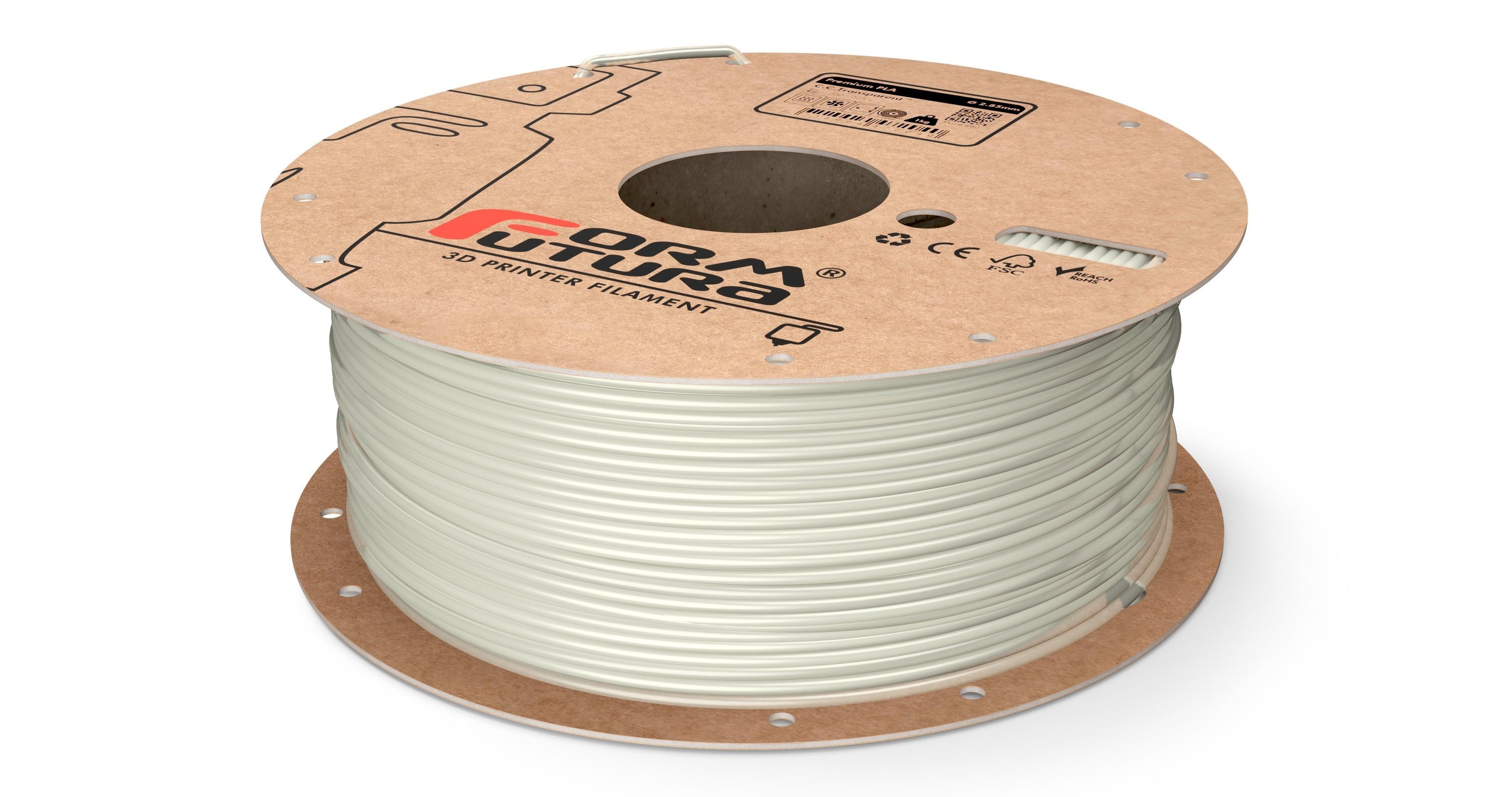 FormFutura Premium PLA filament spools in various colors, showcasing its high quality and eco-friendly properties.