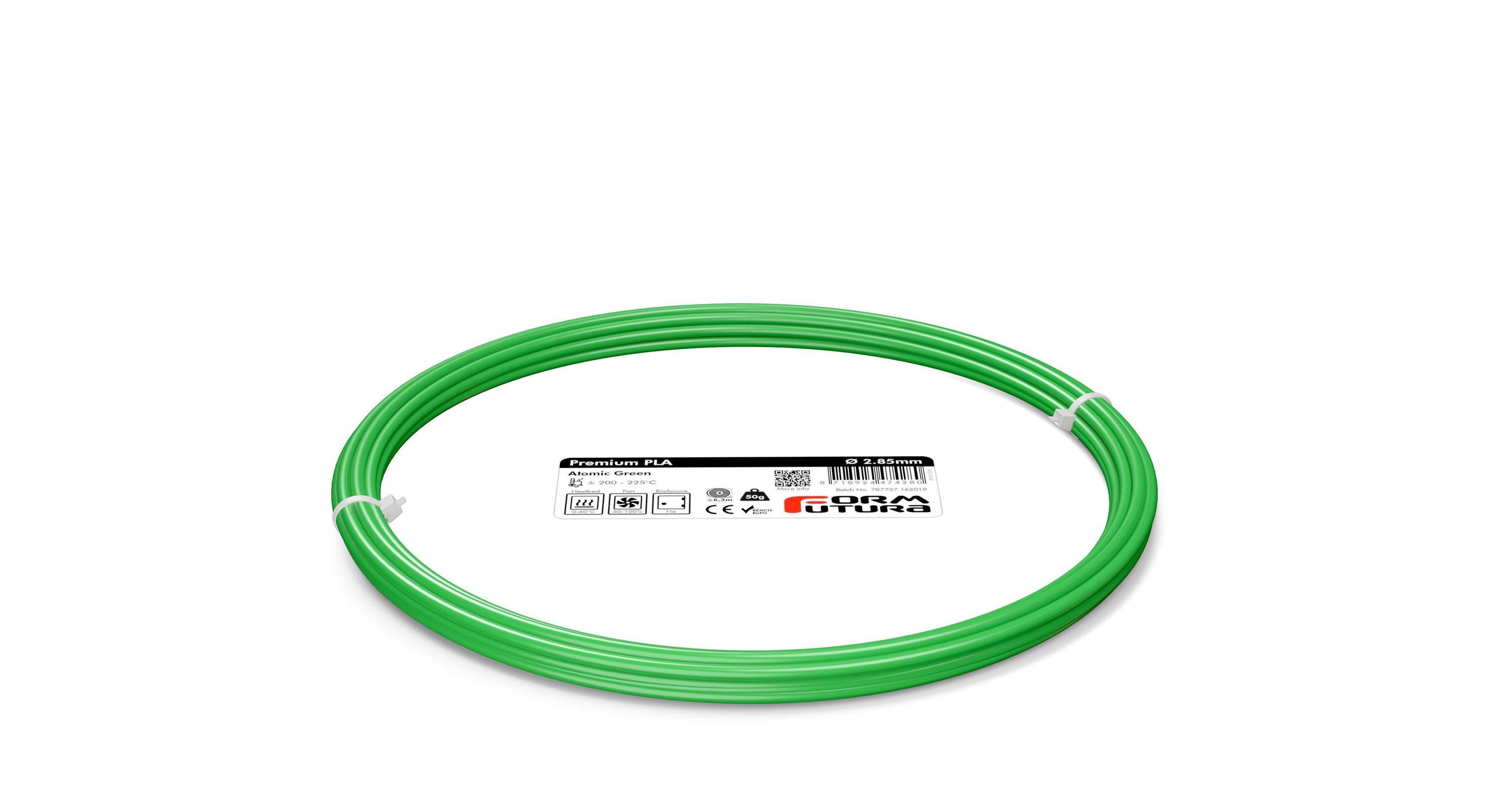 FormFutura Premium PLA filament spools in various colors, showcasing its high quality and eco-friendly properties.