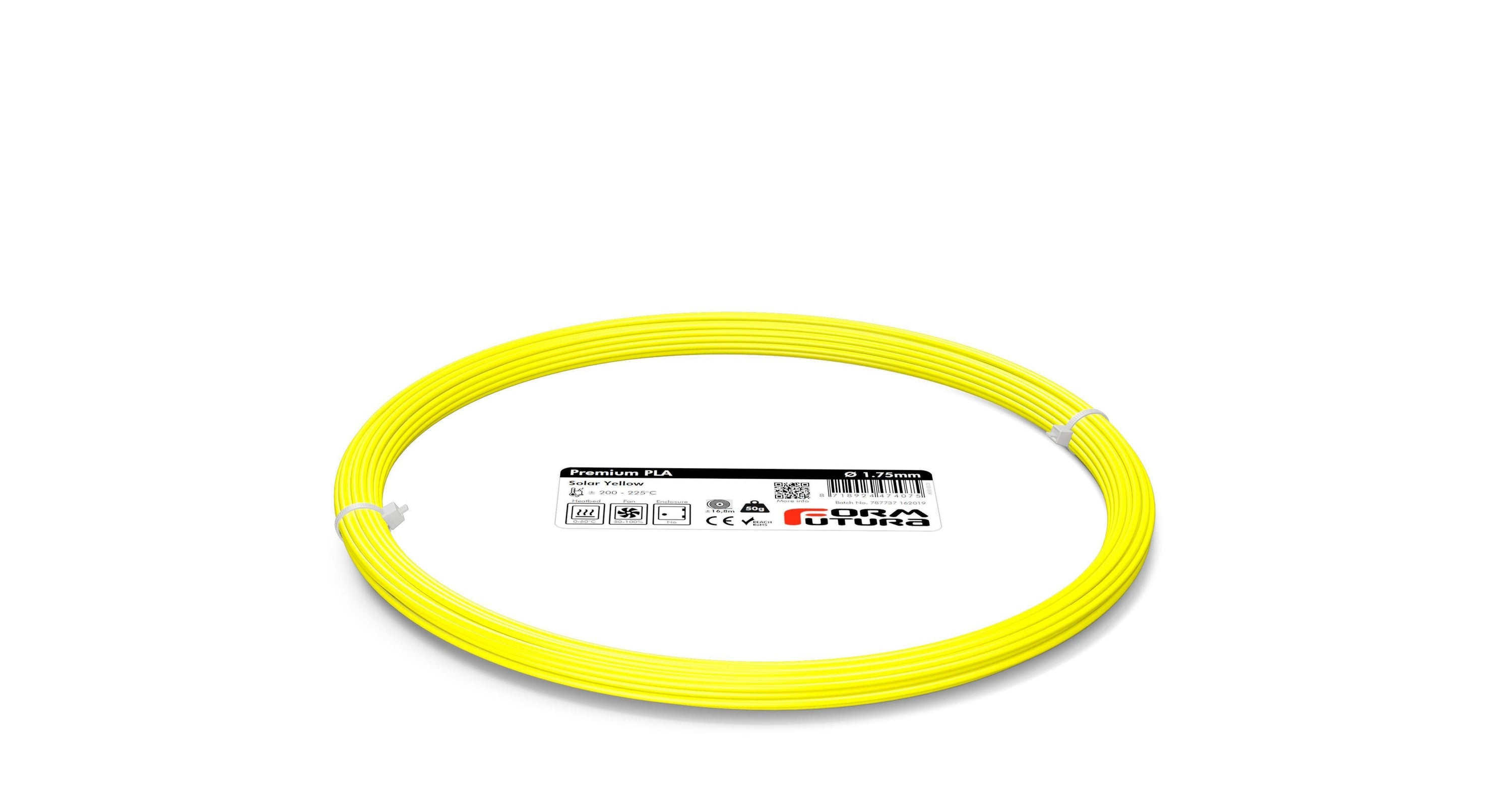 FormFutura Premium PLA filament spools in various colors, showcasing its high quality and eco-friendly properties.