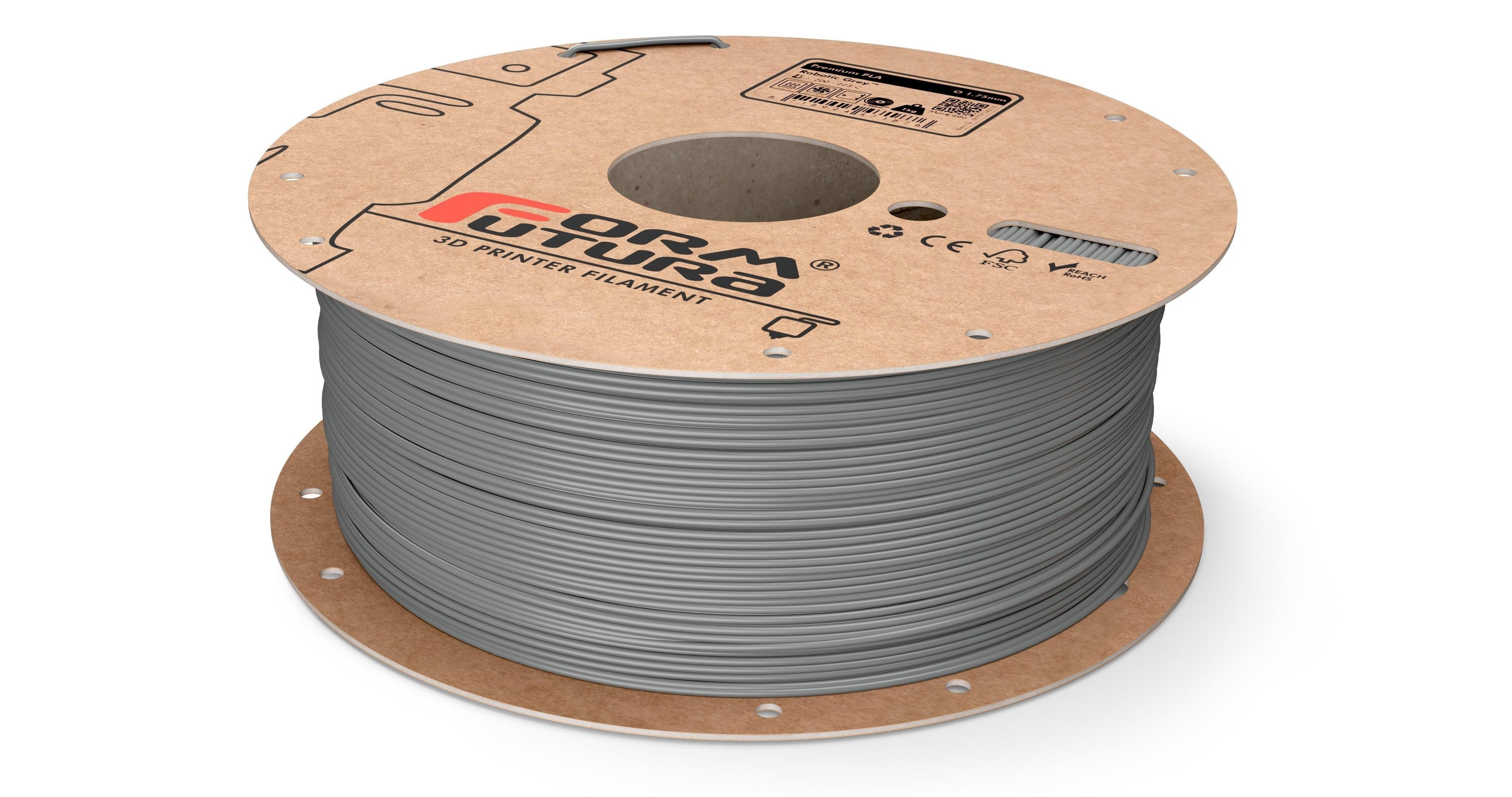 FormFutura Premium PLA filament spools in various colors, showcasing its high quality and eco-friendly properties.