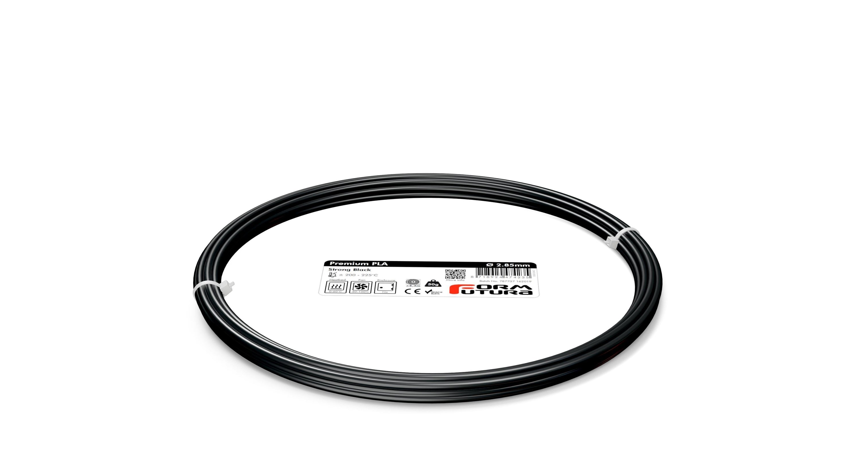 FormFutura Premium PLA filament spools in various colors, showcasing its high quality and eco-friendly properties.