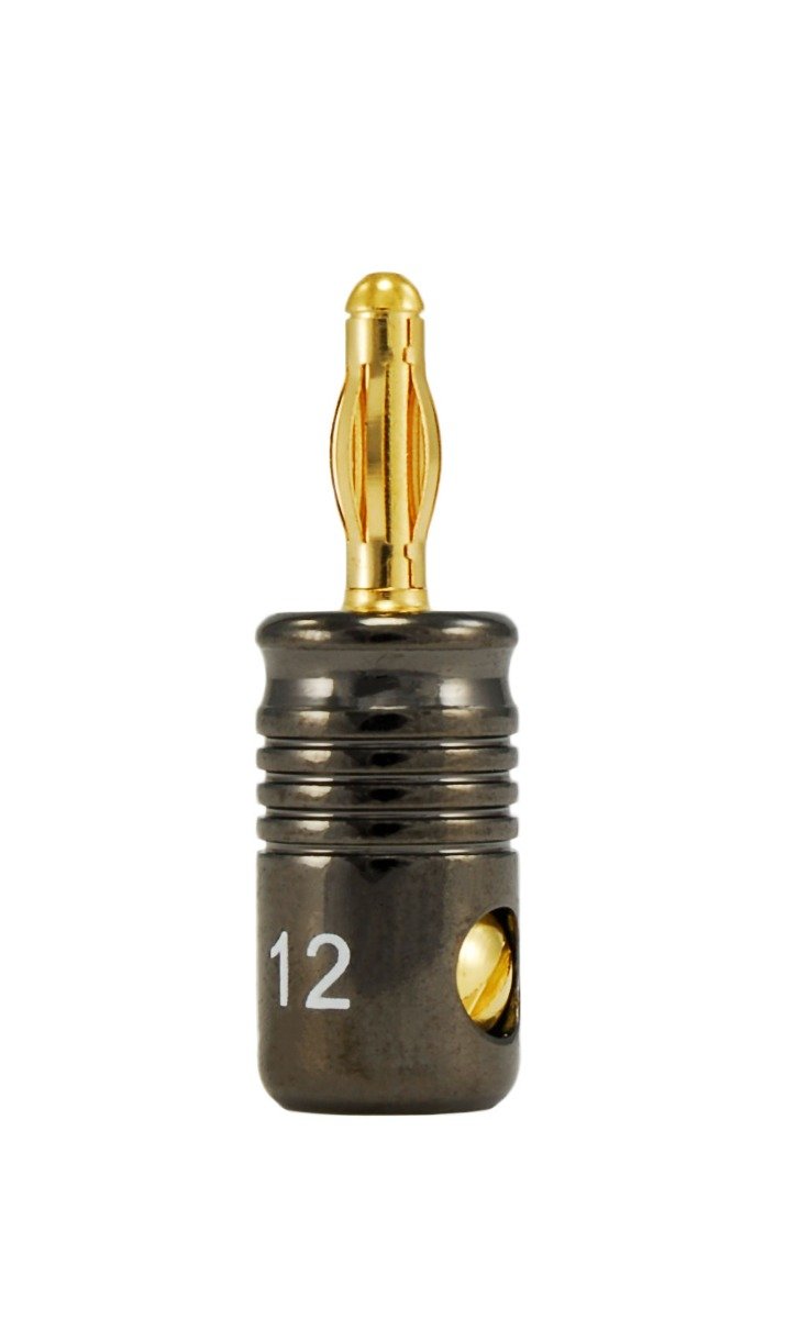 Pack of 50 Planet Waves Banana Plug Speaker Wire Termination connectors, featuring gold-plated pins for superior audio connections.