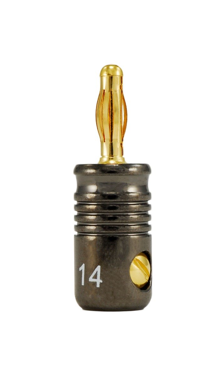 Pack of 50 Planet Waves Banana Plug Speaker Wire Termination connectors, featuring gold-plated pins for optimal audio signal transfer.