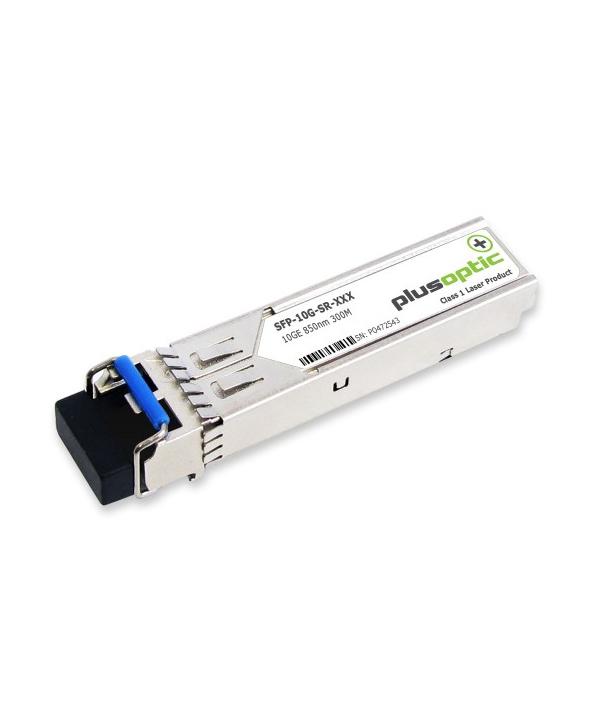 PlusOptic Fibre Optic Transceiver, 10G SFP+ with LC connector, designed for 300m distance over multimode fibre.
