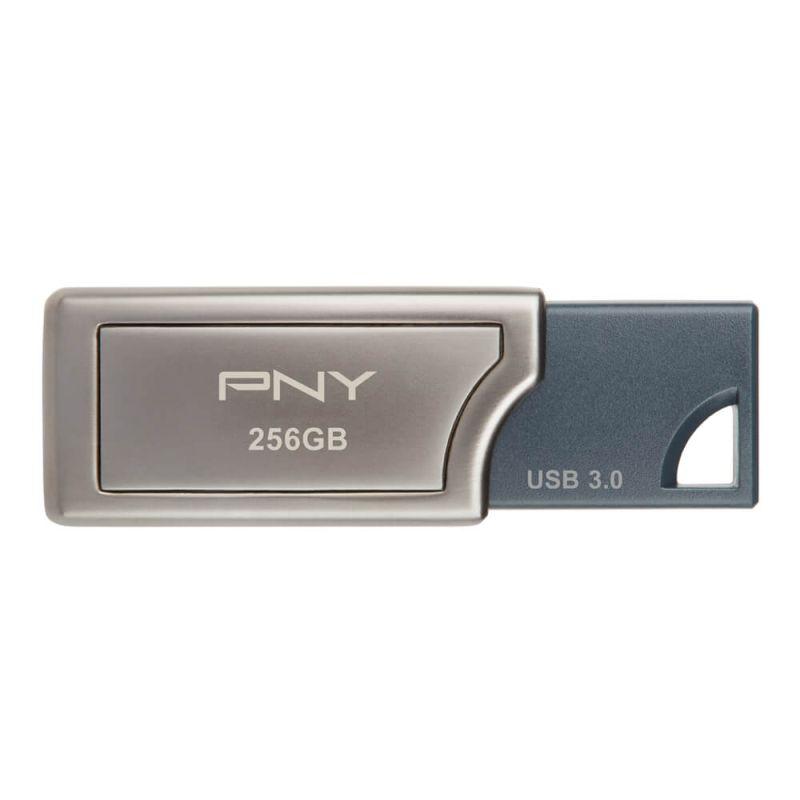 PNY USB3.0 PRO Elite 256GB flash drive with sleek design and USB connector.