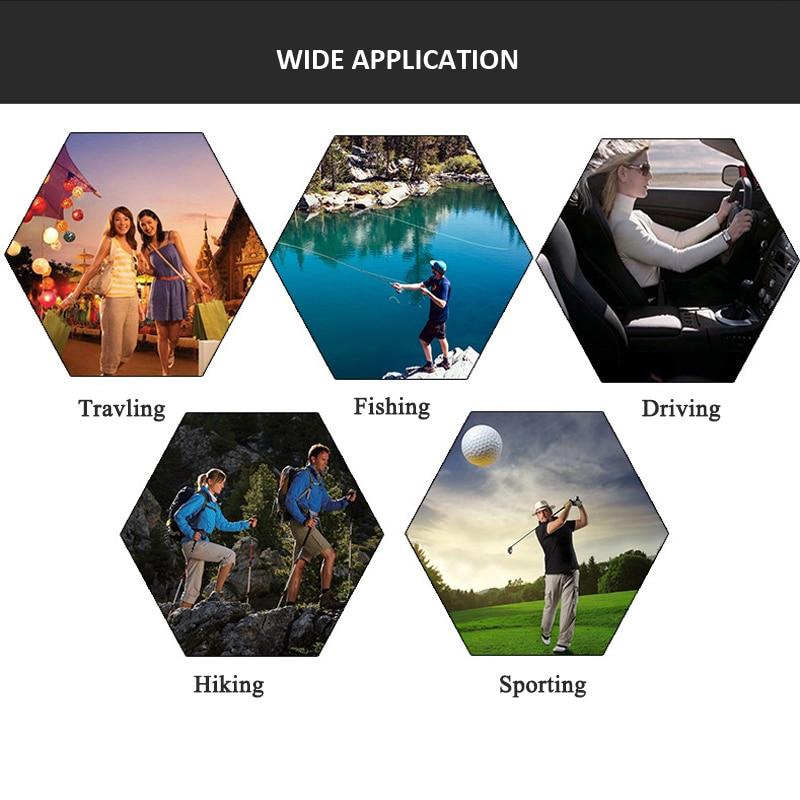 A pair of stylish polarized sunglasses with a multi-colored frame, designed for cycling and outdoor activities, featuring UV400 protection.