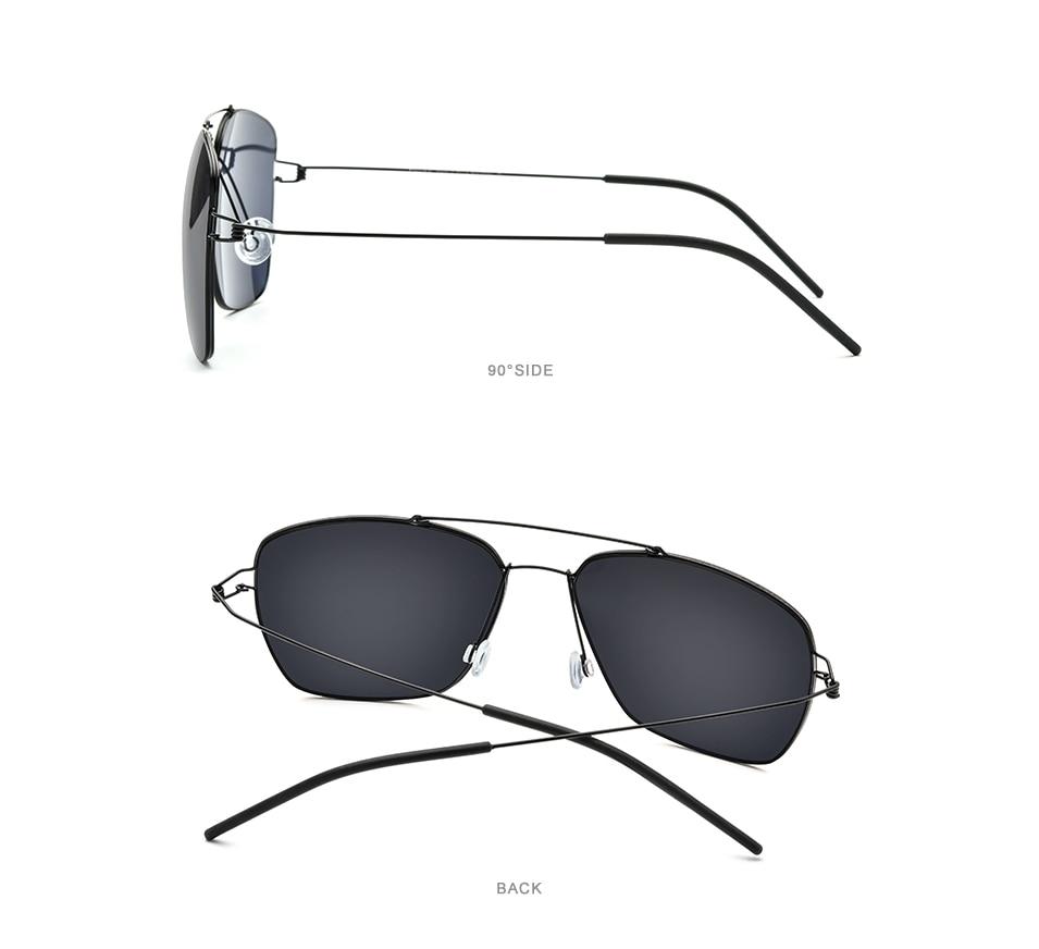 A pair of stylish polarized sunglasses for men with an ultralight alloy frame and mirror lenses, featuring an oversized square design.