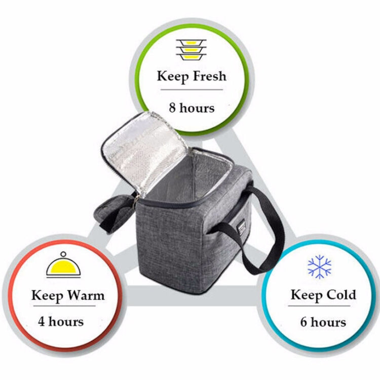 Portable Thermal Insulated Lunch Bag in stylish design, made of durable cationic Oxford cloth with waterproof features.