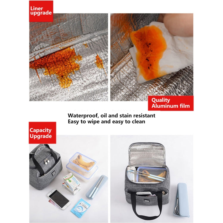 Portable Thermal Insulated Lunch Bag in stylish design, made of durable cationic Oxford cloth with waterproof features.