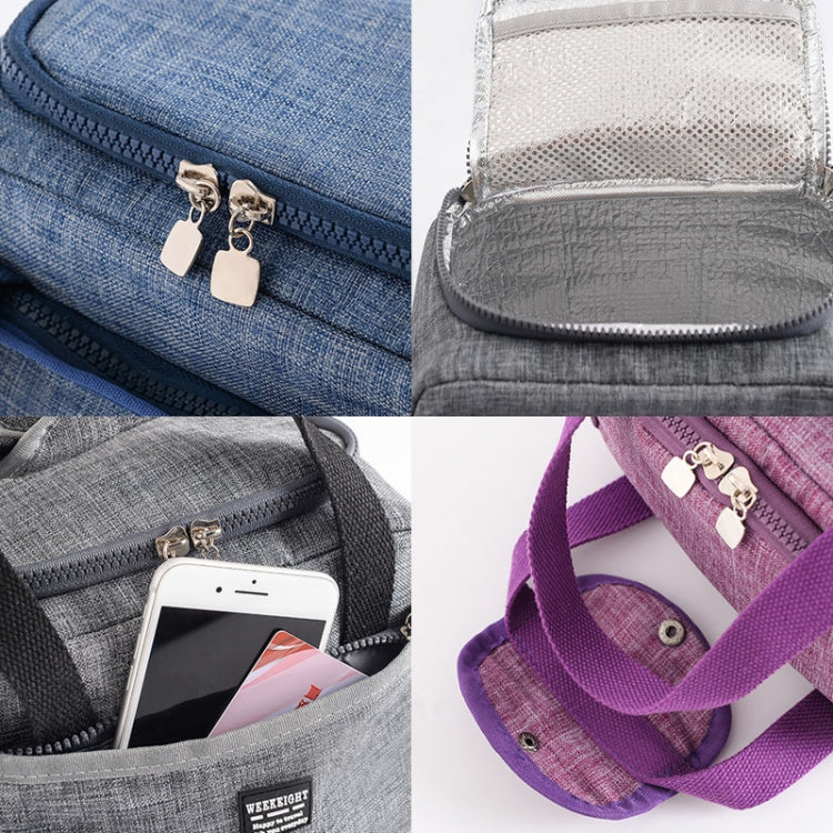 Portable Thermal Insulated Lunch Bag in stylish design, made of durable cationic Oxford cloth with waterproof features.