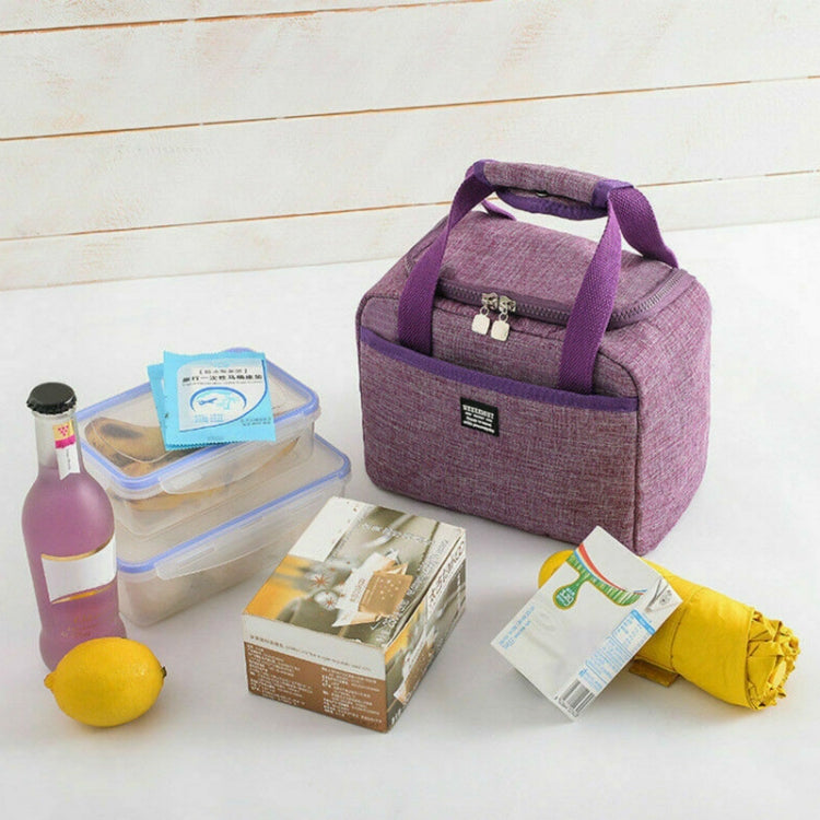 Portable Thermal Insulated Lunch Bag in stylish design, made of durable cationic Oxford cloth with waterproof features.