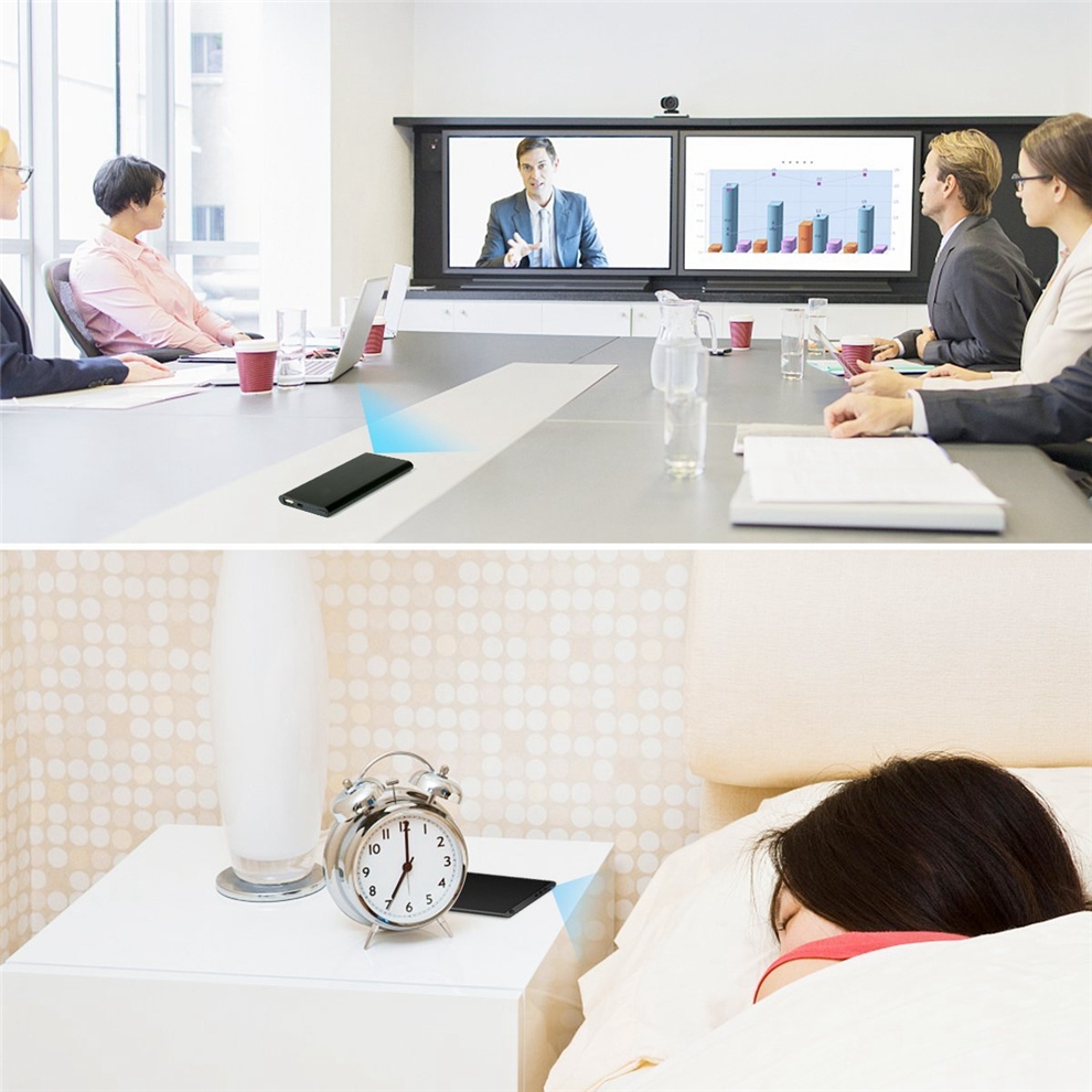 Two scenarios: meeting and sleeping.