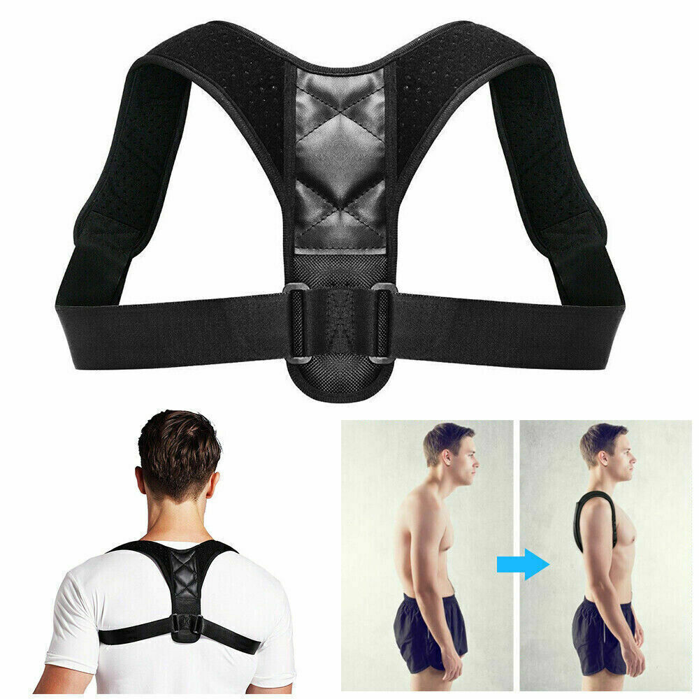 Posture Corrector Adjustable Back Brace Shoulder Support Clavicle Belt displayed on a neutral background, showcasing its adjustable straps and breathable material.