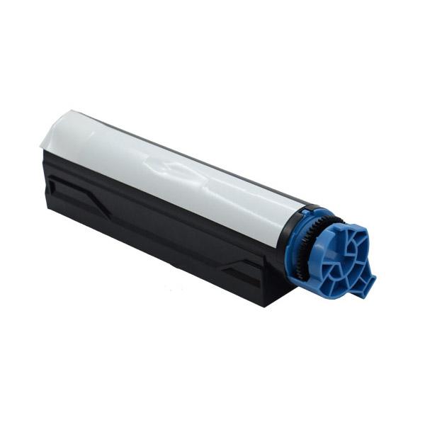 Premium Generic Black Toner cartridge replacement for Oki 45807117, showcasing its sleek design and compatibility with various Oki printers.