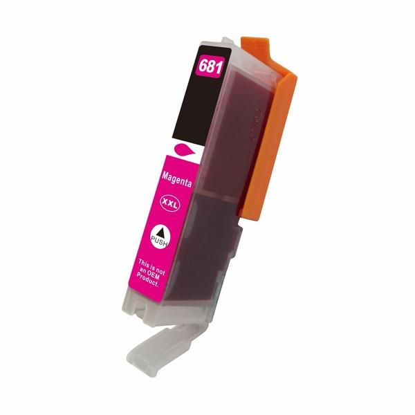 Premium Magenta Compatible Inkjet Cartridge for Canon printers, showcasing vibrant color and sleek design.