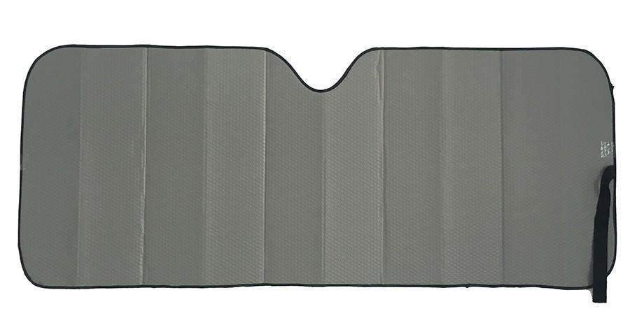 Premium Sun Shade in Matt Grey, measuring 147cm x 68.5cm, designed to protect car interiors from UV rays and heat.
