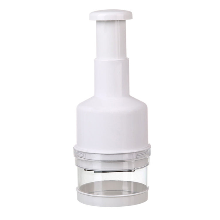 Press Kitchen Cutter Garlic Onion Pat Knife with stainless steel blade and ergonomic handle, designed for easy chopping of garlic and onions.