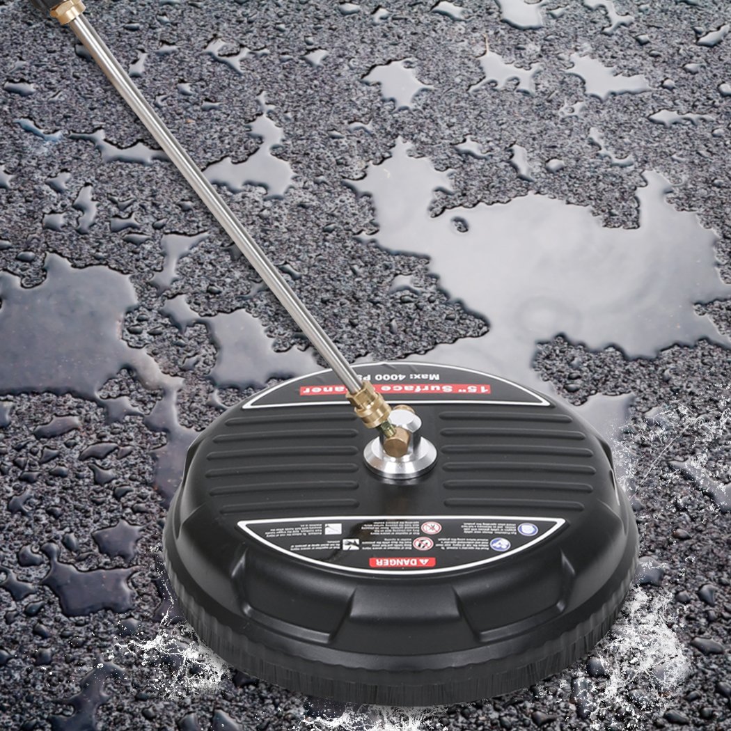 Pressure Washer Surface Cleaner with stainless steel jets and ergonomic design, ideal for outdoor cleaning tasks.