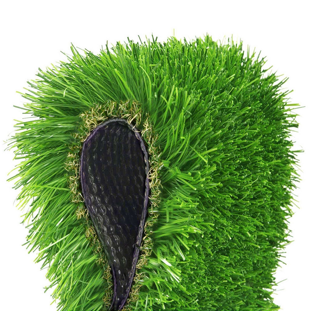 Primeturf Synthetic Artificial Grass roll showcasing realistic green hues and dense texture, ideal for outdoor spaces.