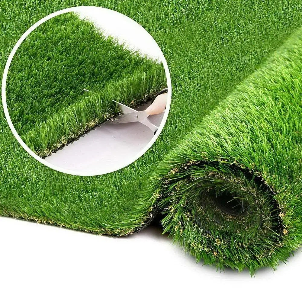 Primeturf Synthetic Artificial Grass in a lush green color, showcasing its realistic texture and vibrant hues, perfect for outdoor landscaping.