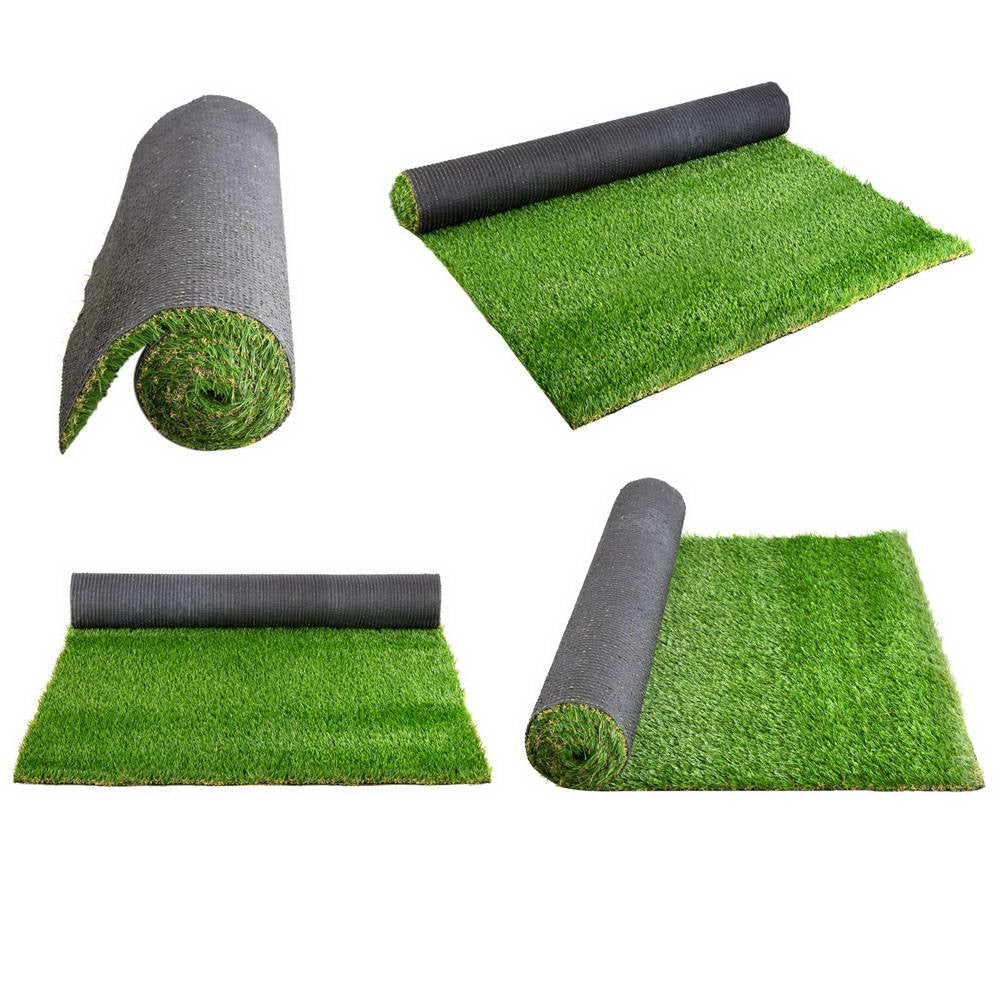 Primeturf Synthetic Grass Artificial Fake Lawn roll, showcasing its lush green color and realistic texture, ideal for outdoor spaces.