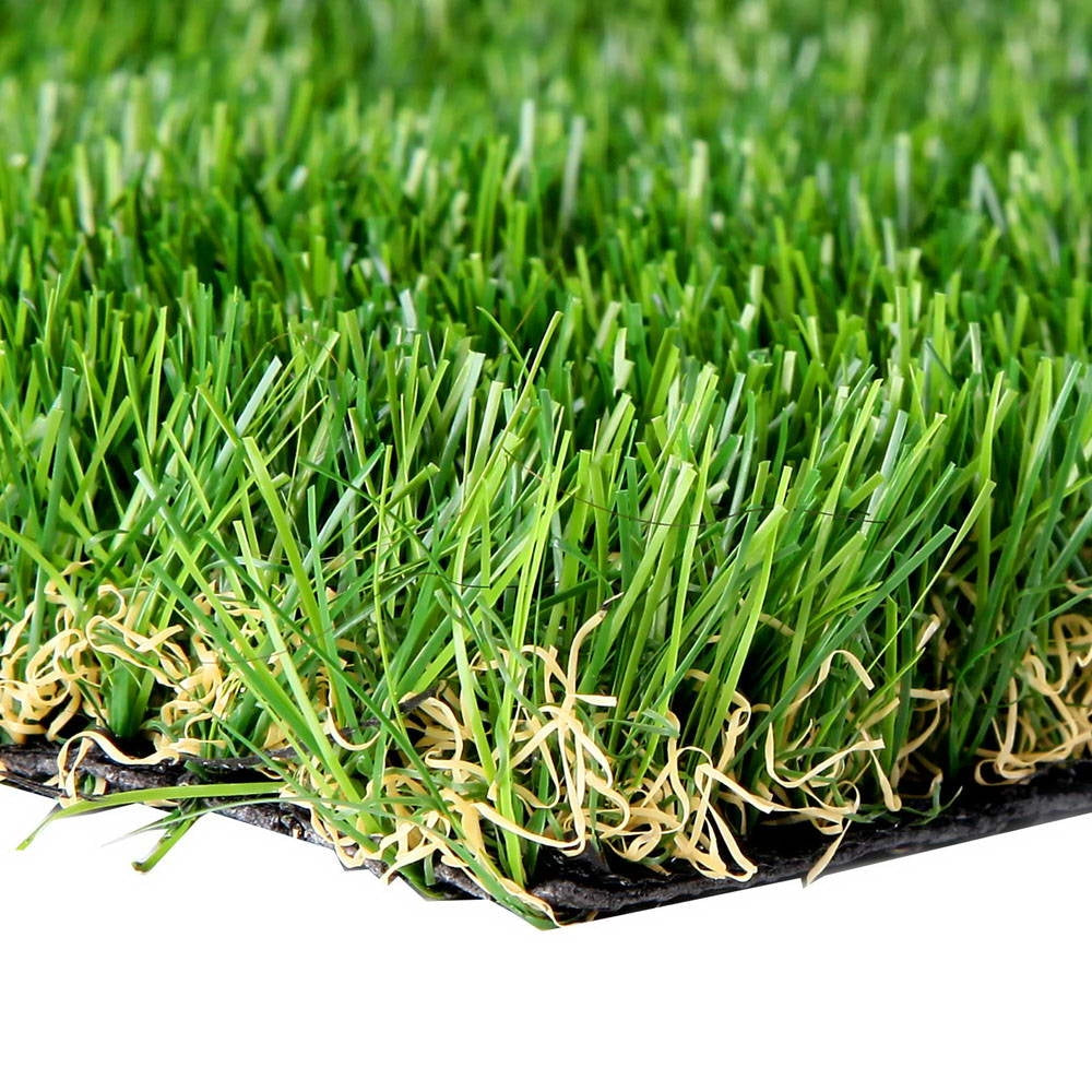Primeturf Synthetic Grass Artificial Fake Lawn roll, showcasing its lush green color and realistic texture, ideal for outdoor spaces.