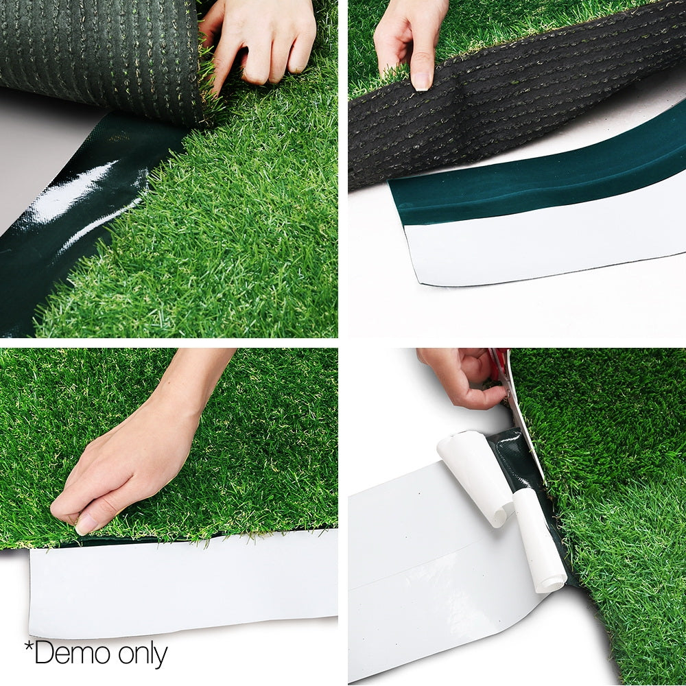 Primeturf Synthetic Grass Artificial Self Adhesive Tape roll, showcasing its non-woven fabric and self-adhesive backing, ideal for turf installation.