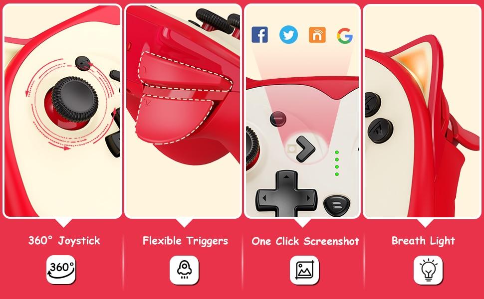 Pro Controllers for Nintendo Switch/Switch Lite, featuring a sleek design and wireless connectivity for enhanced gaming experience.