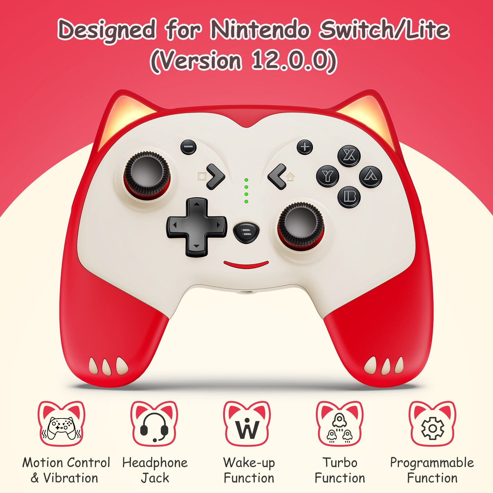 Pro Controllers for Nintendo Switch/Switch Lite, featuring a sleek design and wireless connectivity for enhanced gaming experience.