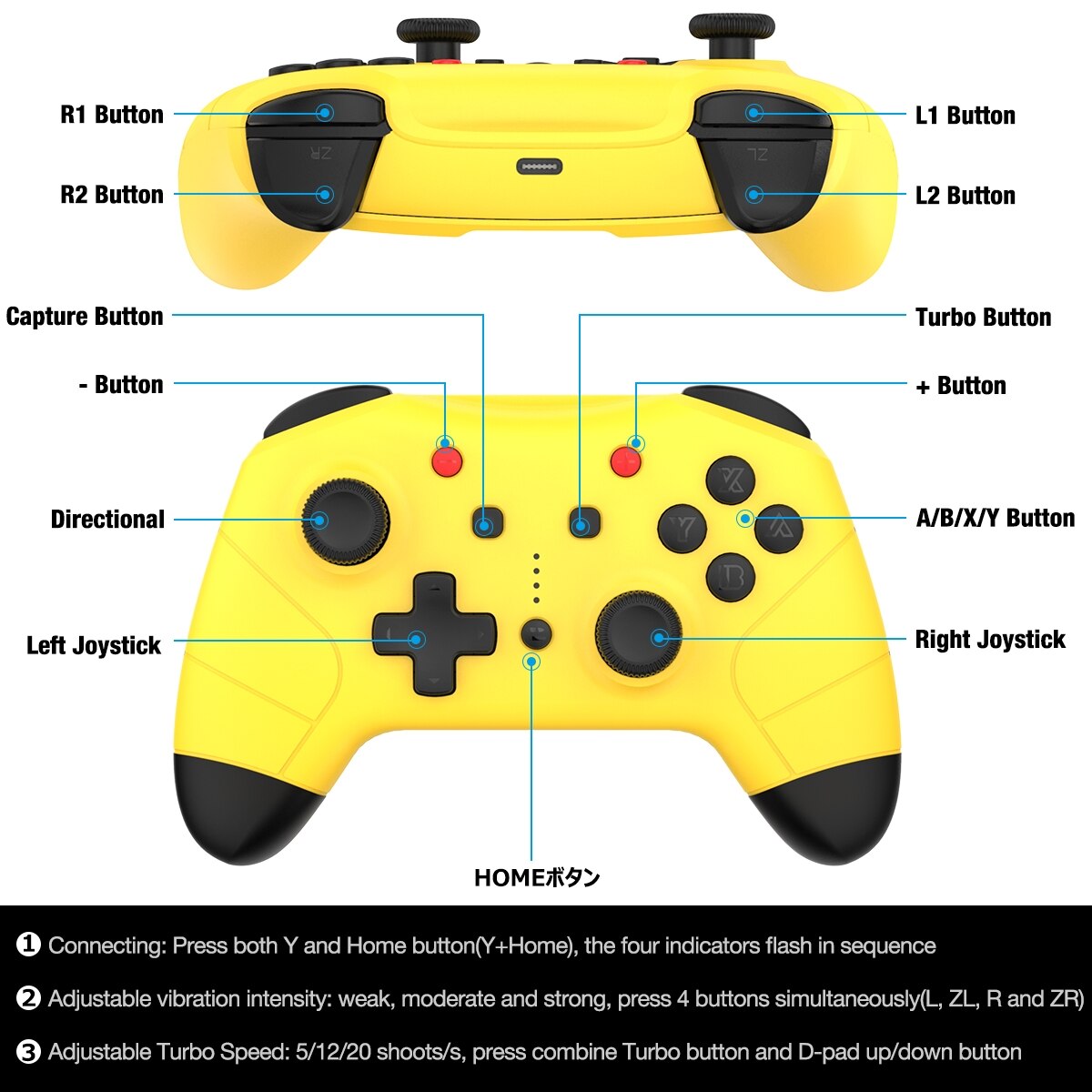 Pro Controllers for Nintendo Switch/Switch Lite, featuring ergonomic design and wireless connectivity for enhanced gaming experience.
