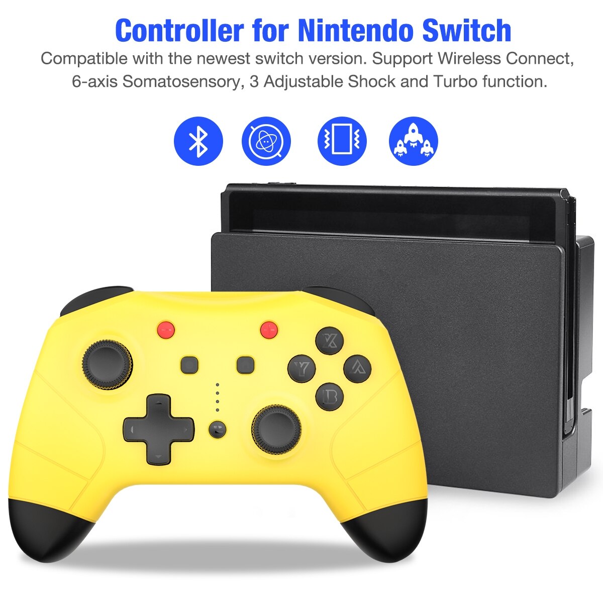 Pro Controllers for Nintendo Switch/Switch Lite, featuring ergonomic design and wireless connectivity for enhanced gaming experience.