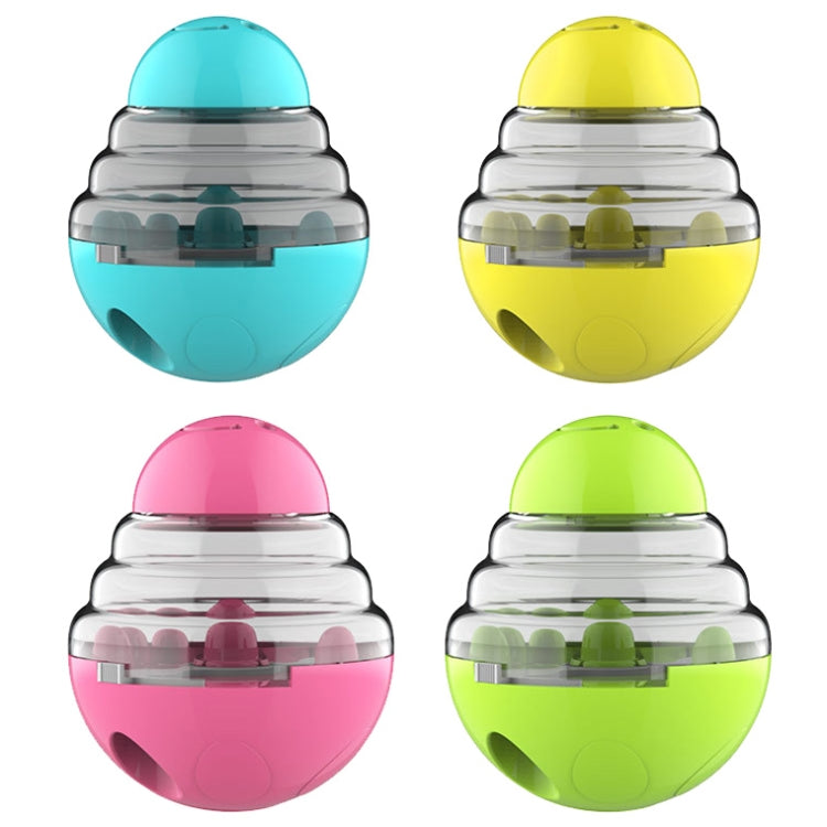 Red Puzzle Training Pet Food Leakage Toy Tumbler Ball for dogs, made of durable ABS and PP materials, designed for interactive play and treat dispensing.