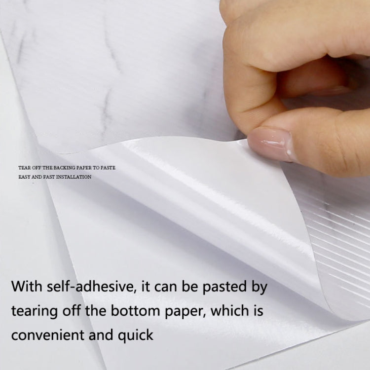 PVC Imitation Marble Stair Step Anti-Slip Sticker showcasing its twill pattern and self-adhesive backing, ideal for enhancing stair safety.