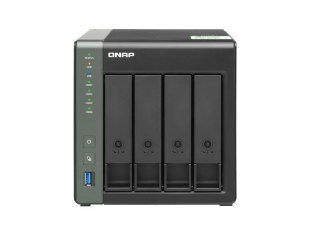 QNAP NAS TS-431KX-2G 4-Bay NAS with 10GbE connectivity and lockable drive trays.