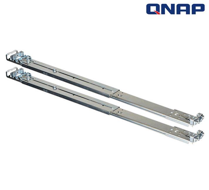 QNAP RAIL-B02 rack kit for TVS-471U and 2U models, featuring sliding rails for easy NAS access and maintenance.