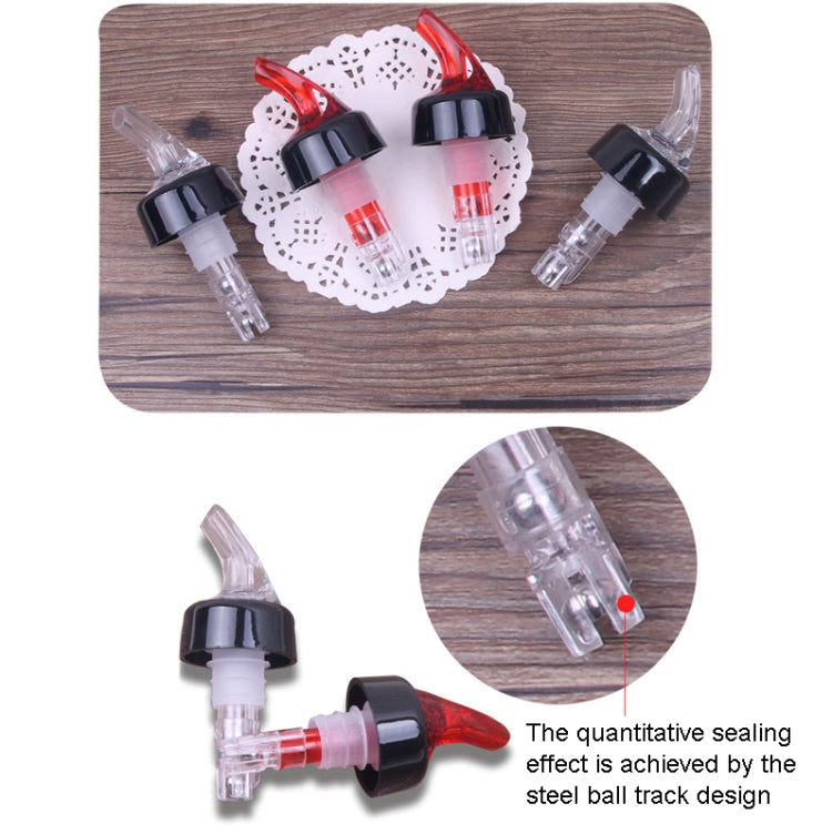Quantitative Wine Pourer made of acrylic with a steel ball track design for precise 30ml pours, suitable for red wine bottles.
