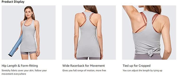 A stylish collection of Racerback Workout Tank Tops for Women in various colors including black, white, pink, and blue violet, showcasing their sleeveless design.