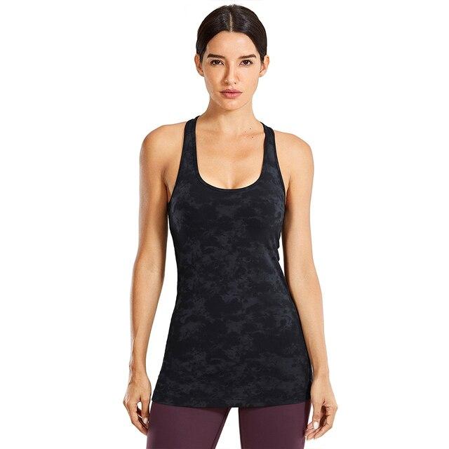 A stylish collection of Racerback Workout Tank Tops for Women in various colors including black, white, pink, and blue violet, showcasing their sleeveless design.