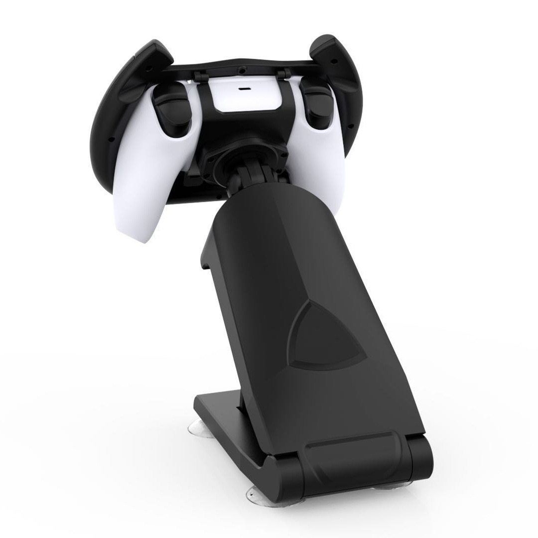 Racing Game Steering Wheel Bracket for PS5, showcasing its sturdy design and compatibility with steering wheels.