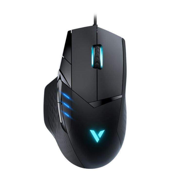 RAPOO VT300 RGB Gaming Mouse with adjustable DPI and customizable buttons, featuring a sleek ergonomic design and vibrant LED lighting.