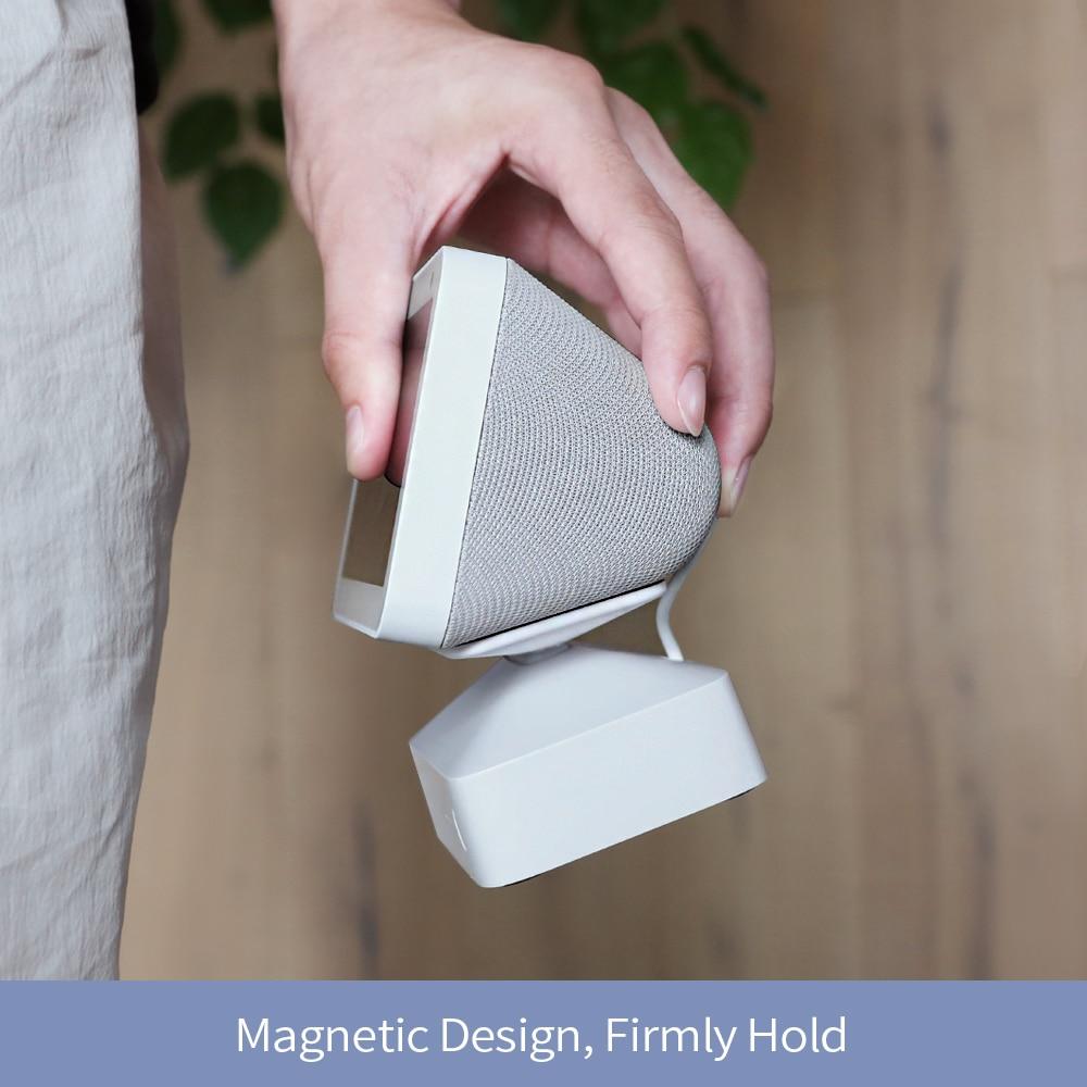 Rechargeable battery base for Amazon Echo Show 5, featuring a sleek design and angle-adjustable stand for portable use.