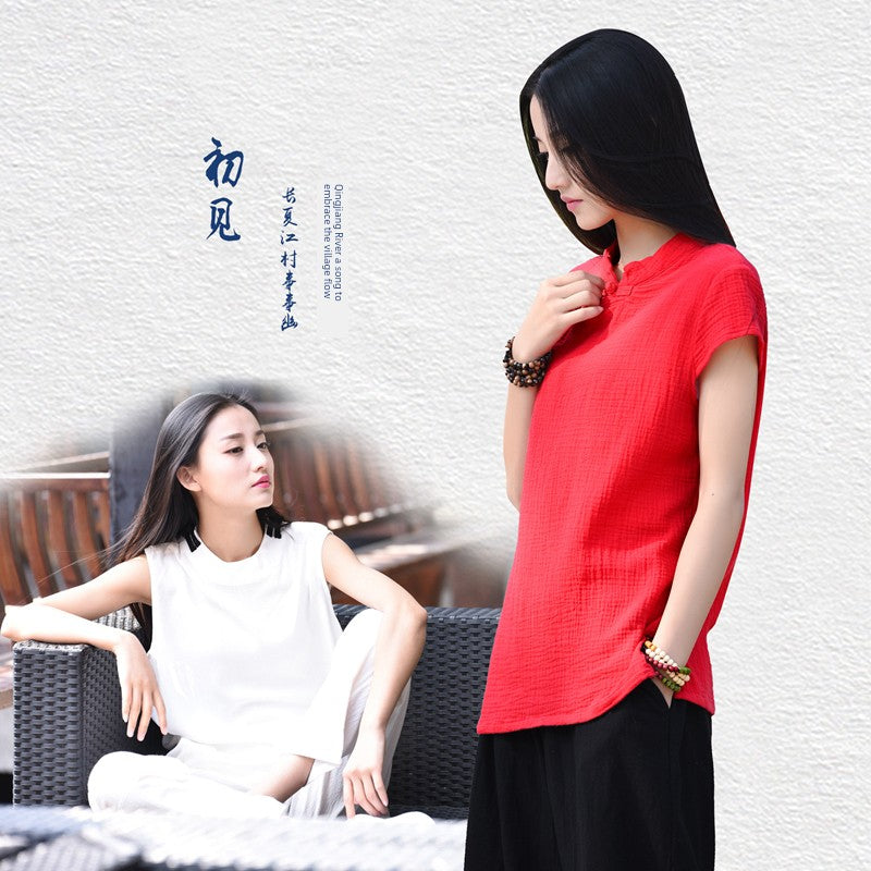 A pair of stylish high waist yoga pants made from soft linen, featuring a retro design suitable for autumn and winter wear.