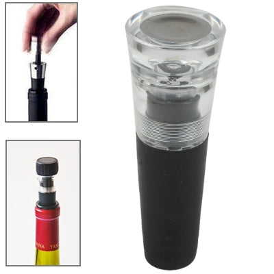 Reusable vacuum wine stopper cork plug designed for preserving wine freshness, made of cork material, fits various bottle sizes.
