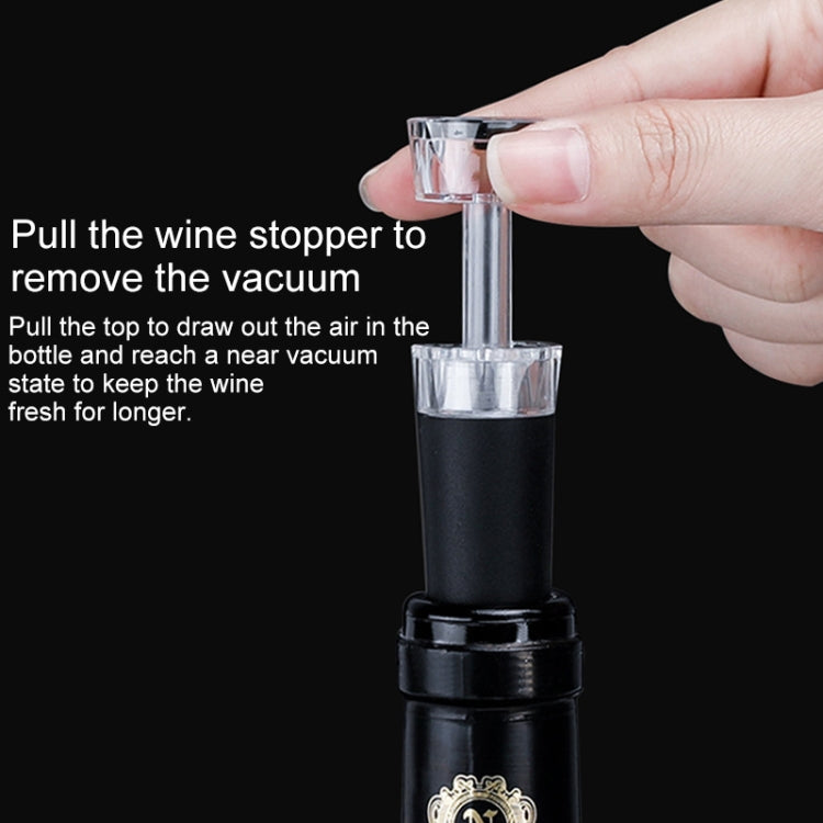 Reusable vacuum wine stopper cork plug designed for preserving wine freshness, made of cork material, fits various bottle sizes.